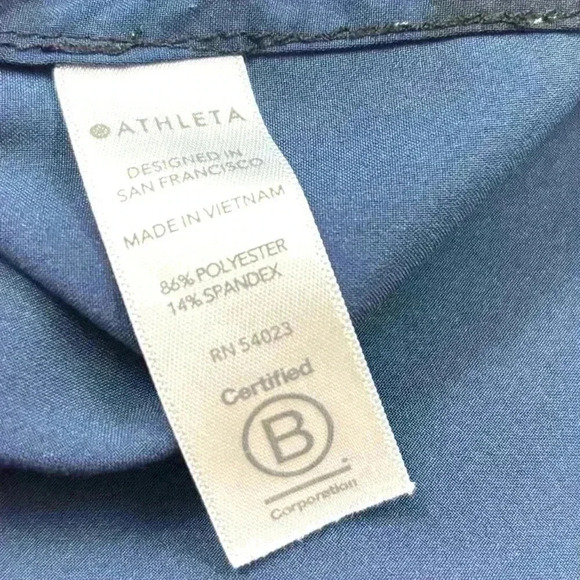 Athleta Navy Zephyr Print Blur Camo Sleeveless Crew Neck Athletic Tank Size XXS - Picture 13 of 15